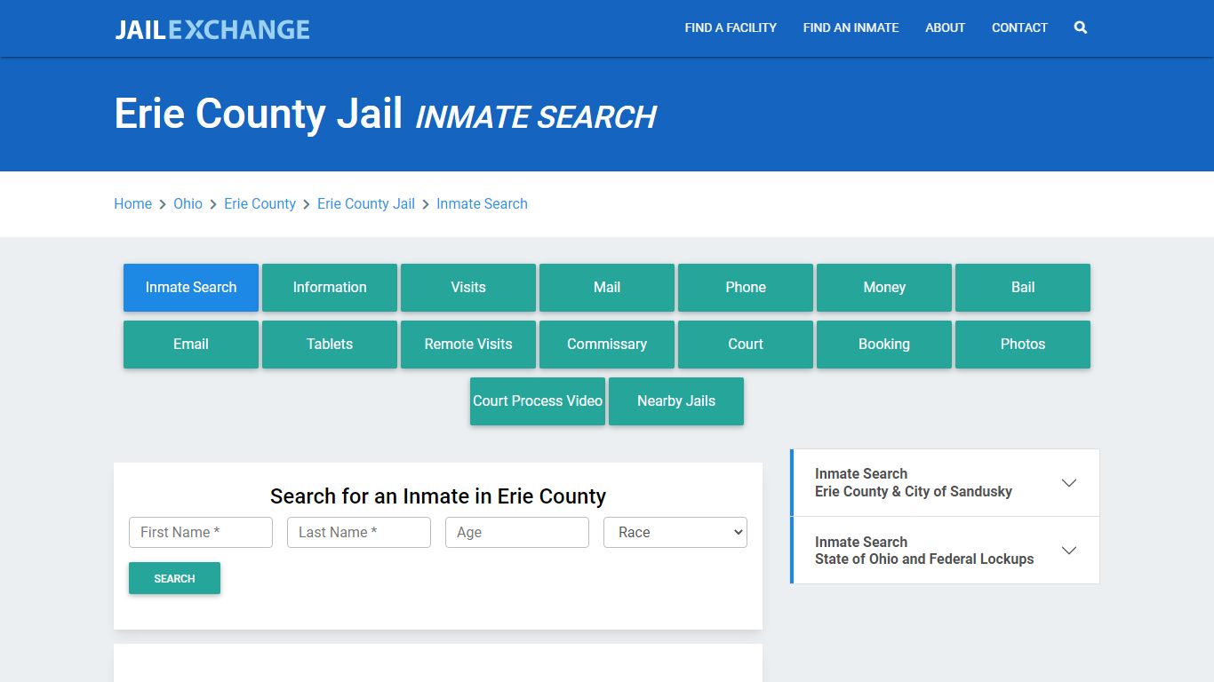 Erie County Jail, OH Inmate Search: Roster & Mugshots